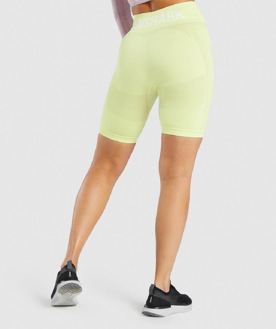 Pantalones Cortos Gymshark Flex Cycling Mujer Verde Claro | CO 2804YXF